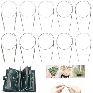 Zaoblenie pletací ihly Set 11 ks. 80 cm
