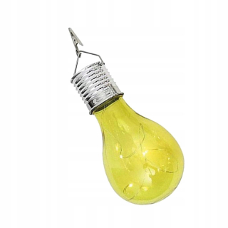 LED žiarovka kŕmená externým solárnym panelom