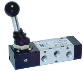 Ručný pneumatický ventil 5/3 G1/8 bez pružiny