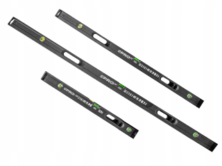 Vodováha - Set 3 úrovne Pro800 Black 60 cm 120 cm 200 cm