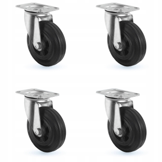 Sada 4 otočných gumených kolies FI 160mm 405kg