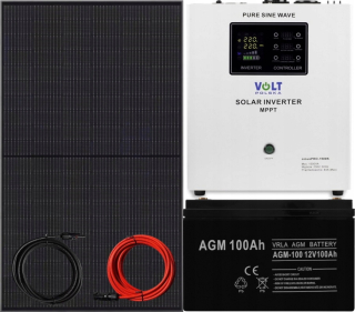 Solar Set 1500 W Panel Inverter 1500S 230V AGM