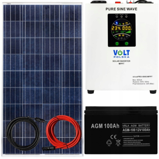 Solar Set 800 W Panel Inwerter 800S AGM 100AH