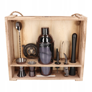 Barmanské príslušenstvo - Bartending Set 11 EL v doručenej pošte Black Gloss