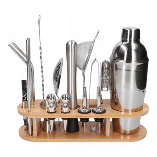Barmanské príslušenstvo - Bartending Set 18 El so striebornou základňou