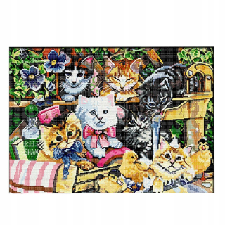 Cats Family Cross Stitch Sety pre