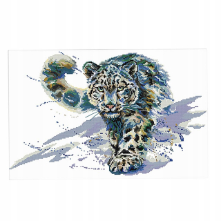 Súpravy Snow Leopard Cross -Eembroidery
