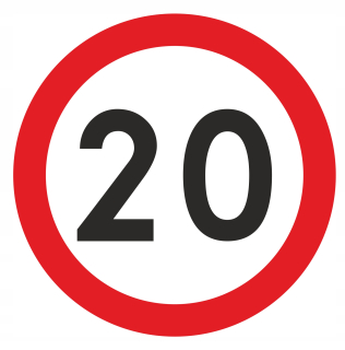 Značka B33 Rýchlostný limit na 20 km/h - 600 mm