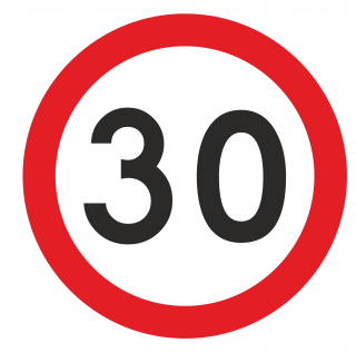 Označte rýchlostný limit B33 na 30 km/h - 600 mm