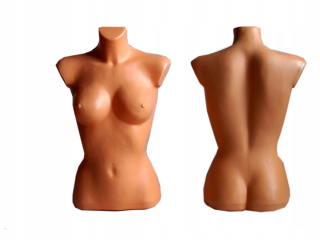 Plastový dámsky trup - krátky béžový figurín