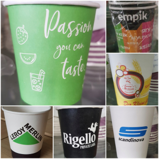 Jednorázové poháre - 100 ml papierových šálok kartón 1 000 šálok
