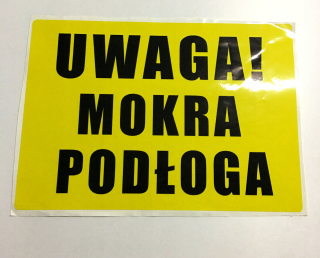 Mokrá podlahová tabuľa značka Plaque Poznámka 30x21cm
