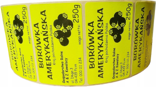 Samolepiace print etikety - Čučoriedkové štítky čučoriedky