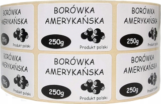 Samolepiace print etikety - Nálepky na balení čučoriedok čučoriedok