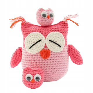 DIY Doll Sowa háčkovanie pletená hračka čierna hračka