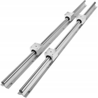Regulátor - Vevor lineárna koľajnica 2 ks SBR20-1000 mm 4 zipsy